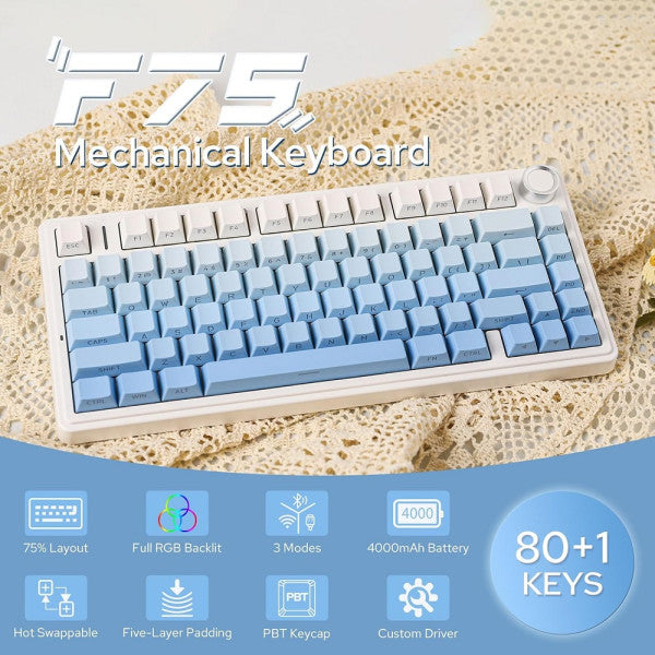 AULA F75 Gradient Blue (Reaper Switch) AULA F75 Gradient Blue (Reaper Switch)